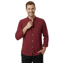 DeepSEA Slim Fit Çizgili %100 Pamuk Erkek Gömlek – Nefes Alan Şık Günlük Gömlek 2602621