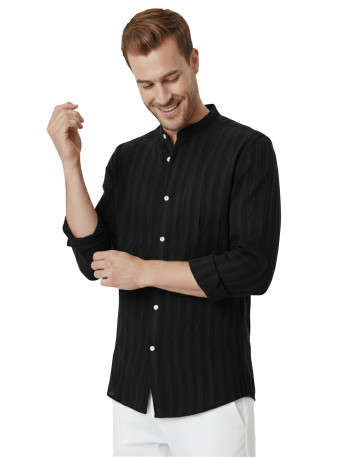 DeepSEA Slim Fit Çizgili %100 Pamuk Erkek Gömlek – Nefes Alan Şık Günlük Gömlek 2602621