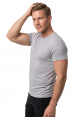 DeepSEA Sıfır Yakalı Likralı Dar Kesim Basic Erkek Tişört 1801131