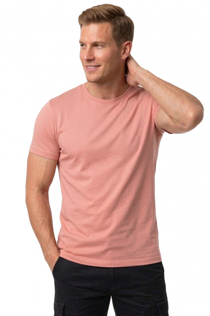 DeepSEA Sıfır Yakalı Likralı Dar Kesim Basic Erkek Tişört 1801131