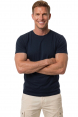 DeepSEA Sıfır Yakalı Likralı Dar Kesim Basic Erkek Tişört 1801131