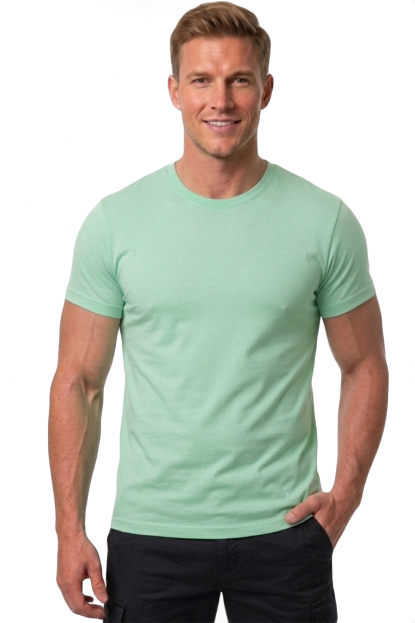 DeepSEA Sıfır Yakalı Likralı Dar Kesim Basic Erkek Tişört 1801131