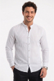 DeepSEA Modal Kumaş Likralı Rahat Kalıp Kırışmayan Ütü Gerektirmeyen Erkek Gömlek 2602629