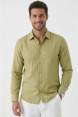 DeepSEA Modal Kumaş Likralı Rahat Kalıp Kırışmayan Ütü Gerektirmeyen Erkek Gömlek 2602606