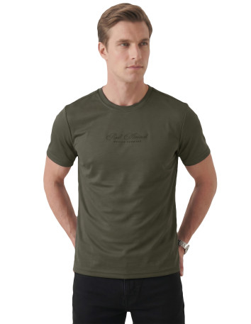 DeepSEA Dar Kesim Pamuklu Tişört Slim Fit Nefes Alan Yumuşak Dokulu Tişört 2604355