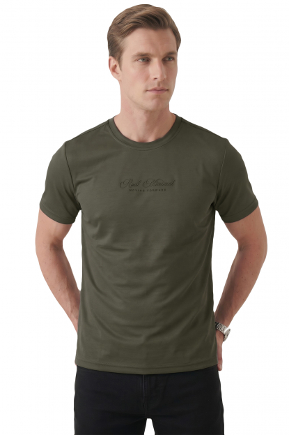 DeepSEA Dar Kesim Pamuklu Tişört Slim Fit Nefes Alan Yumuşak Dokulu Tişört 2604355