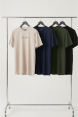 DeepSEA Dar Kesim Pamuklu Tişört Slim Fit Nefes Alan Yumuşak Dokulu Tişört 2604355