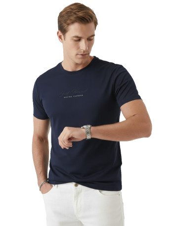 DeepSEA Dar Kesim Pamuklu Tişört Slim Fit Nefes Alan Yumuşak Dokulu Tişört 2604355