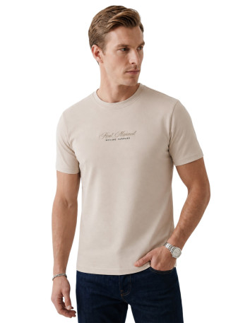 DeepSEA Dar Kesim Pamuklu Tişört Slim Fit Nefes Alan Yumuşak Dokulu Tişört 2604355