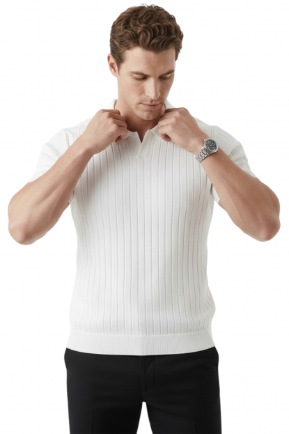 DeepSEA Dar Kesim Pamuklu Tişört Slim Fit Nefes Alan Yumuşak Dokulu Tişört 2608108