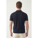 DeepSEA Slim Fit Nefes Alan Pamuklu Polo Yaka Tişört Dar Kesim Örme Kumaş Tişört 2505030