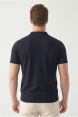 DeepSEA Slim Fit Nefes Alan Pamuklu Polo Yaka Tişört Dar Kesim Örme Kumaş Tişört 2505030