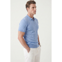 DeepSEA Slim Fit Nefes Alan Pamuklu Polo Yaka Tişört Dar Kesim Örme Kumaş Tişört 2505030