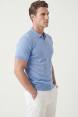 DeepSEA Slim Fit Nefes Alan Pamuklu Polo Yaka Tişört Dar Kesim Örme Kumaş Tişört 2505030