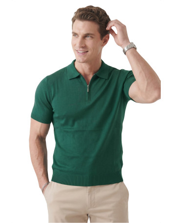 DeepSEA Slim Fit Nefes Alan Pamuklu Polo Yaka Tişört Dar Kesim Örme Kumaş Tişört 2505030