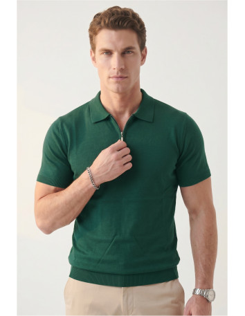 DeepSEA Slim Fit Nefes Alan Pamuklu Polo Yaka Tişört Dar Kesim Örme Kumaş Tişört 2505030 2