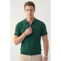 DeepSEA Slim Fit Nefes Alan Pamuklu Polo Yaka Tişört Dar Kesim Örme Kumaş Tişört 2505030