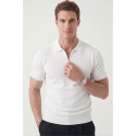 DeepSEA Slim Fit Nefes Alan Pamuklu Polo Yaka Tişört Dar Kesim Örme Kumaş Tişört 2505030