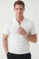 DeepSEA Slim Fit Nefes Alan Pamuklu Polo Yaka Tişört Dar Kesim Örme Kumaş Tişört 2505030