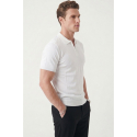 DeepSEA Slim Fit Nefes Alan Pamuklu Polo Yaka Tişört Dar Kesim Örme Kumaş Tişört 2505030