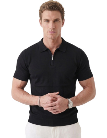 DeepSEA Slim Fit Nefes Alan Pamuklu Polo Yaka Tişört Dar Kesim Örme Kumaş Tişört 2505030