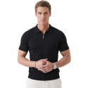 DeepSEA Slim Fit Nefes Alan Pamuklu Polo Yaka Tişört Dar Kesim Örme Kumaş Tişört 2505030