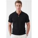 DeepSEA Slim Fit Nefes Alan Pamuklu Polo Yaka Tişört Dar Kesim Örme Kumaş Tişört 2505030