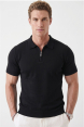 DeepSEA Slim Fit Nefes Alan Pamuklu Polo Yaka Tişört Dar Kesim Örme Kumaş Tişört 2505030
