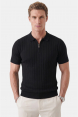 DeepSEA Polo Yaka Triko Tişört Rahat Kalıp Erkek Triko Tişört 2608008