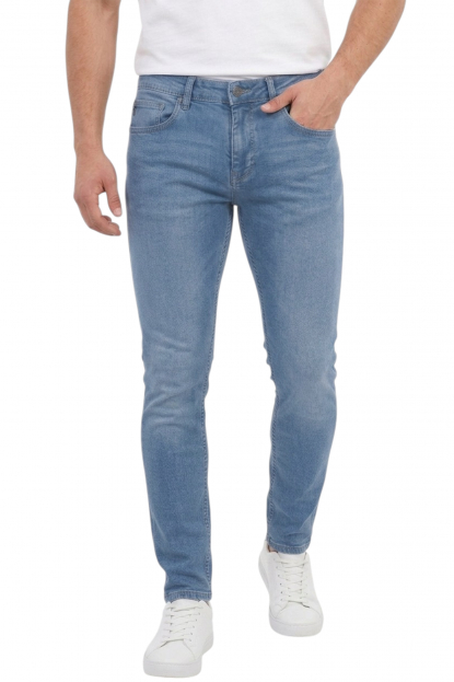 DeepSEA Likralı Taşlanmış Dar Kesim Kot Pantolon Slim Fit Erkek Jean 2600066