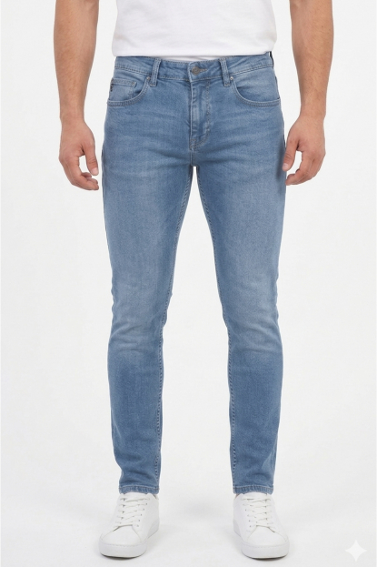 DeepSEA Likralı Taşlanmış Dar Kesim Kot Pantolon Slim Fit Erkek Jean 2600066