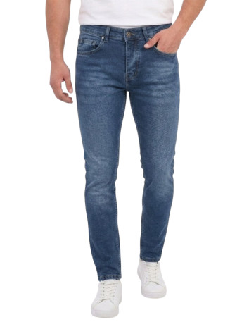 DeepSEA Likralı Taşlanmış Dar Kesim Kot Pantolon Slim Fit Erkek Jean 2600066