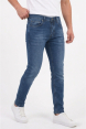 DeepSEA Likralı Taşlanmış Dar Kesim Kot Pantolon Slim Fit Erkek Jean 2600066