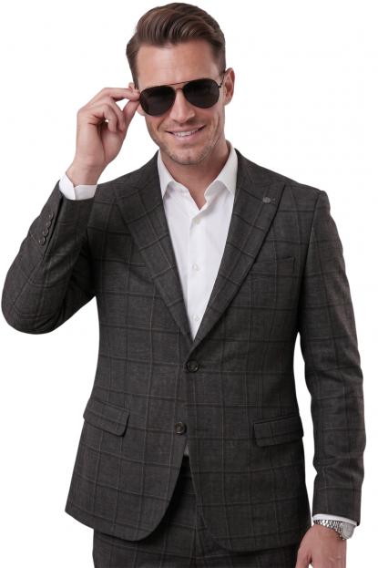 DeepSEA Slim Fit Kesim Çift Düğme Çift Yırtmaç 2 Li Takım Elbise 2601812