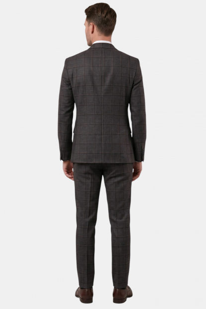 DeepSEA Slim Fit Kesim Çift Düğme Çift Yırtmaç 2 Li Takım Elbise 2601812