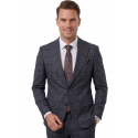 DeepSEA Slim Fit Kesim Çift Düğme Çift Yırtmaç 2 Li Takım Elbise 2601812