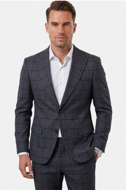 DeepSEA Slim Fit Kesim Çift Düğme Çift Yırtmaç 2 Li Takım Elbise 2601812