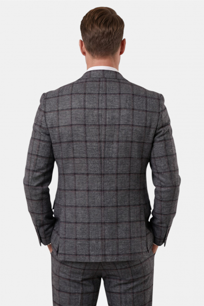 DeepSEA Slim Fit Kesim Çift Düğme Çift Yırtmaç 2 Li Takım Elbise 2601812