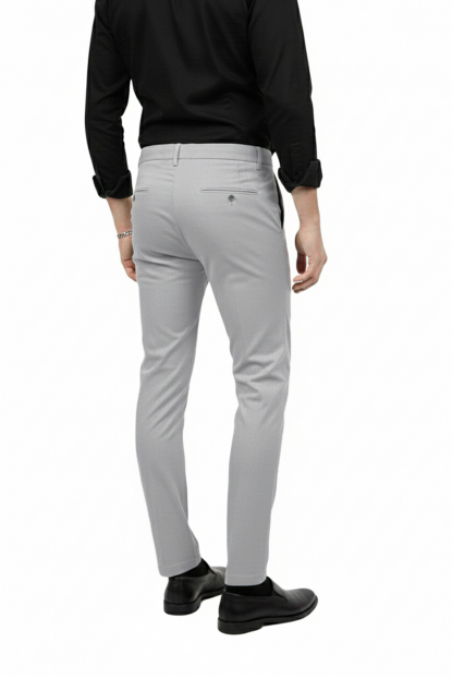 DeepSEA Erkek Likralı Gofre Kumaş Beli Lastikli İpli Slim Fit Günlük Pantolon 2600572