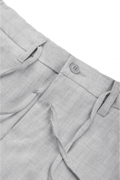 DeepSEA Erkek Likralı Gofre Kumaş Beli Lastikli İpli Slim Fit Günlük Pantolon 2600572
