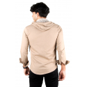 DeepSEA Kapüşonlu Cepli Slim Fit Likralı Kot Gömlek 2300396