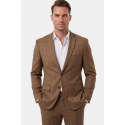 DeepSEA Kare Desenli Slim Fit Erkek Takım Elbise – Çift Düğme Çift Yırtmaç 2’li Takım 2300202