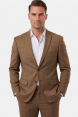 DeepSEA Kare Desenli Slim Fit Erkek Takım Elbise – Çift Düğme Çift Yırtmaç 2’li Takım 2300202