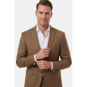 DeepSEA Kare Desenli Slim Fit Erkek Takım Elbise – Çift Düğme Çift Yırtmaç 2’li Takım 2300202