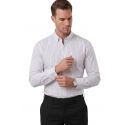DeepSEA Slim Fit Likralı Kolay Ütülenebilir Gizli Düğmeli Erkek Gömlek 2602001