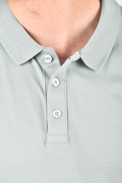 DeepSEA Slim Fit Nefes Alan Pamuklu Polo Yaka Tişört Dar Kesim Örme Kumaş Tişört 2501207