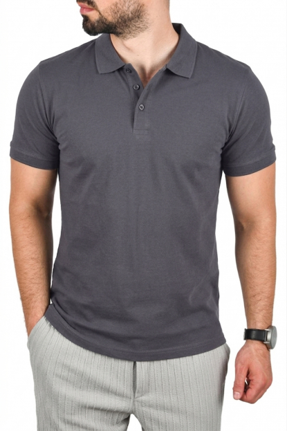 DeepSEA Slim Fit Nefes Alan Pamuklu Polo Yaka Tişört Dar Kesim Örme Kumaş Tişört 2501207