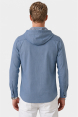 DeepSEA Kapüşonlu Cepli Slim Fit Likralı Kot Gömlek 2300396