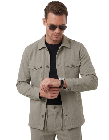 DeepSEA Kare Desenli Slim Fit Erkek Takım Elbise – Çift Düğme Çift Yırtmaç 2’li Takım 2604007