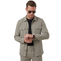 DeepSEA Kare Desenli Slim Fit Erkek Takım Elbise – Çift Düğme Çift Yırtmaç 2’li Takım 2604007